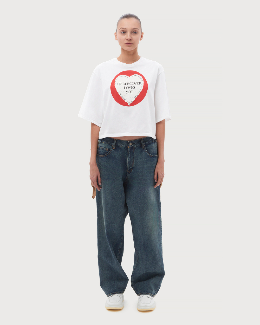 UNDERCOVER ФУТБОЛКА UNDERCOVER LOVES YOU БЕЛАЯ