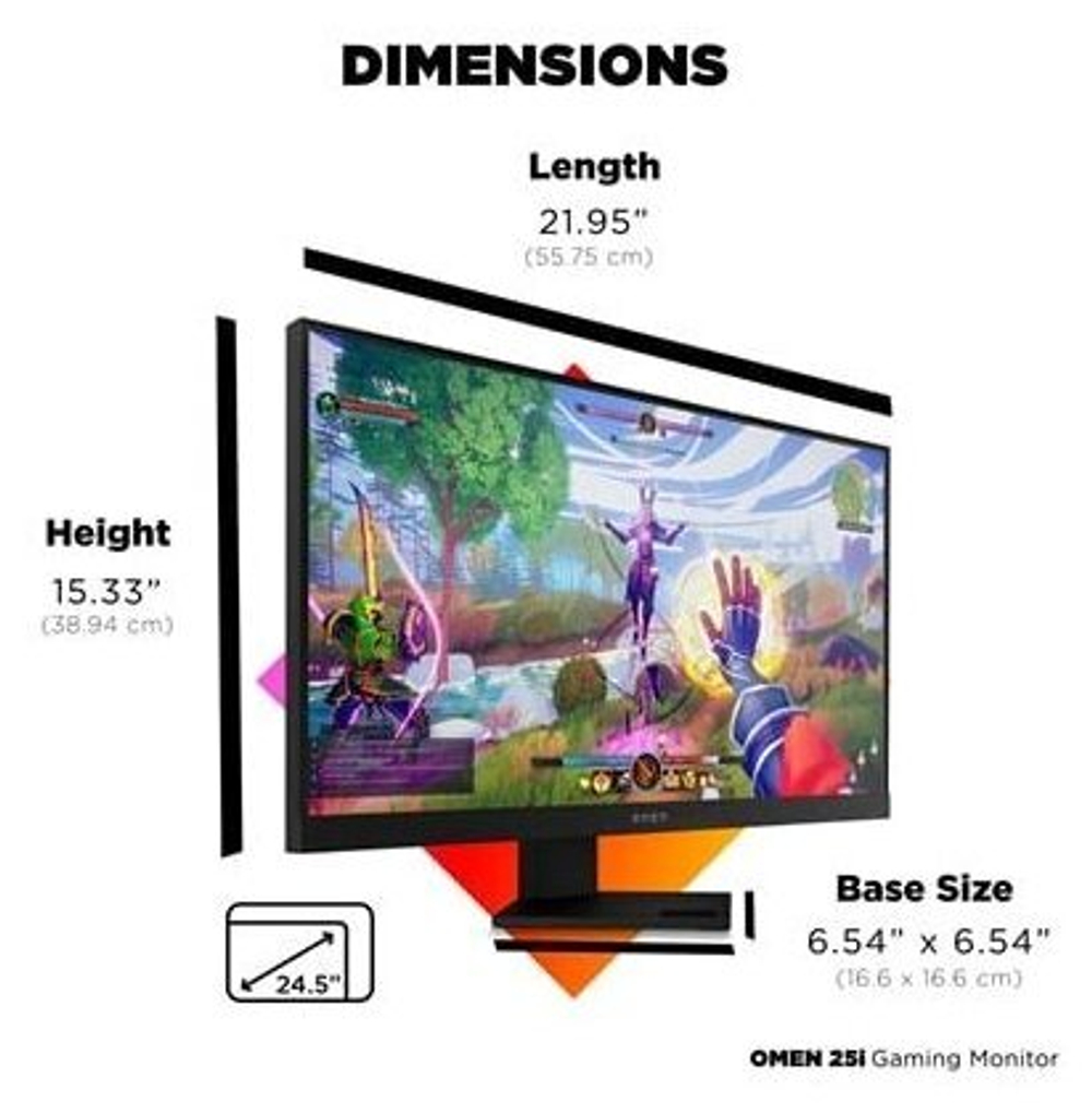 Монитор HP OMEN 25i (22J05AA) (24.5/FHD/IPS/165 Гц)
