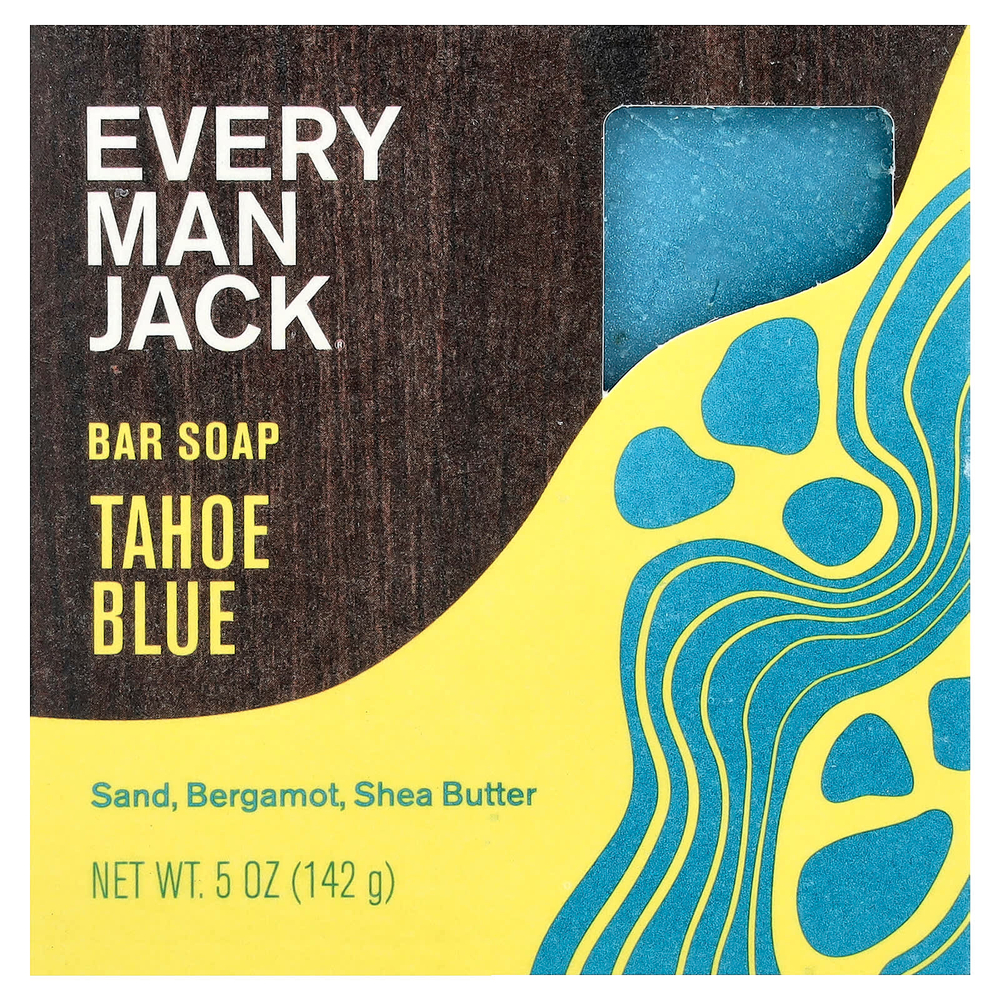 Every Man Jack, кусковое мыло, Taхо Blue, 142 г (5 унций)