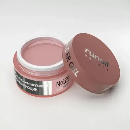 Runail Expert Гель моделирующий UV BUILDER GEL №121 слабопигментированный розовый, 15г банка
