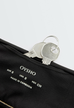 OYSHO Легинсы Comfortlux с высокой посадкой и цветными блоками в окантовке, черный