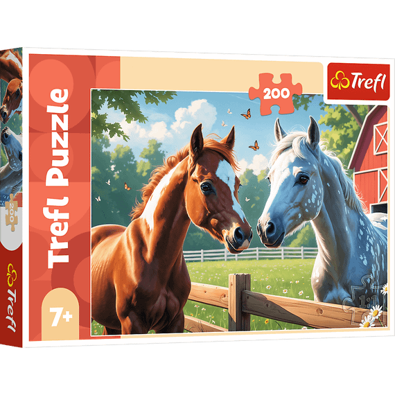 Pazl \ Puzzle \ Пазлы Puzzles - "200" - Horses in the clearing / TREFL