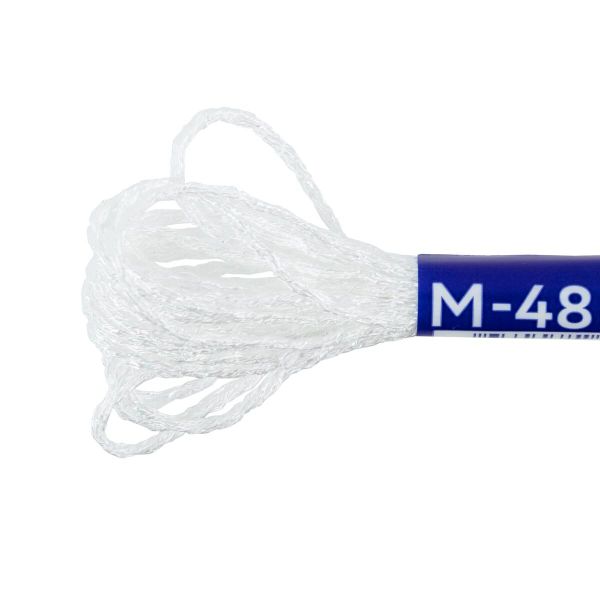 Мулине Gamma металлик NM 12 мотков по 6 метров, M-48 белый/серебристый, Gamma MOULINE