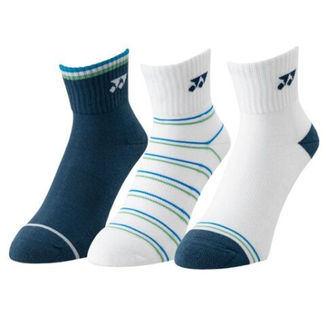 Теннисные носки Yonex Quarter 3P - white/dark blue