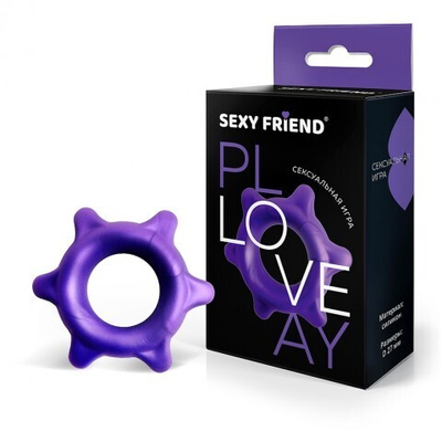 Эрекционное кольцо Love play от Sexy friend, фиолетовое, 27 мм