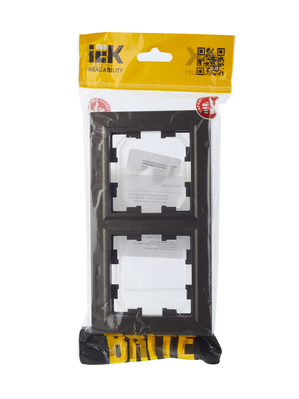 BRITE Рамка 2-местная IP44 РУ-2-БрТБ-44 темная бронза IEK