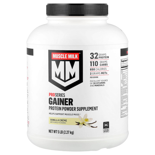 Muscle Milk, ProSeries Gainer, Protein Powder, Vanilla Creme, 5 lb (2.27 kg)