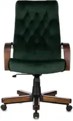 Кресло руководителя Бюрократ T-9928WALNUT Fabric зеленый California 696 крестов. металл/дерево