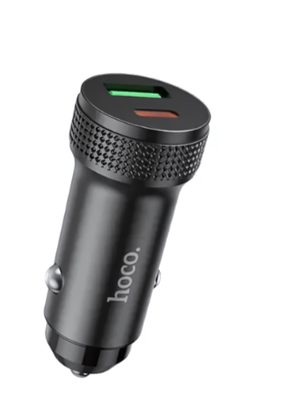 Автомобильное зарядное устройство HOCO Z49B PD20W+QC3.0 3A Type-C+USB Black