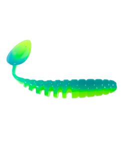 Приманка ZUB-SHAD 120мм(4,7")-5шт, (цвет 020) синий верх - желтый низ