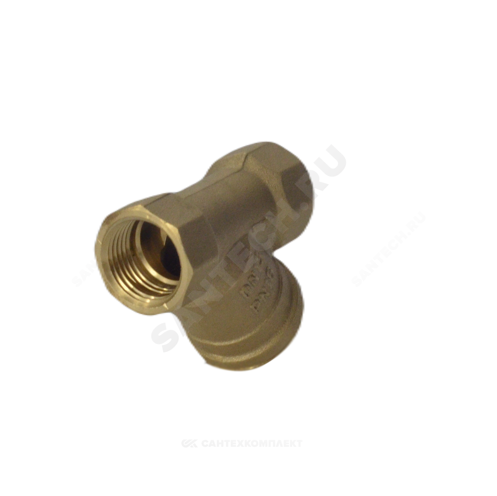 Фильтр магнитный сетчатый Y-образный латунь газ Ду 15 Ру16 G1 1/2" ВР 118015 ГАЛЛОП 118015