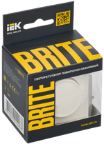 BRITE Светорегулятор поворотно-нажимной 600Вт СС10-1-0-БрЖ жемчуг IEK