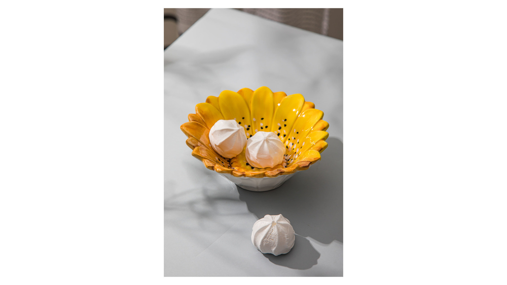 Салатник 16х16х5см 3D Edelweiss Маргаритка желтый