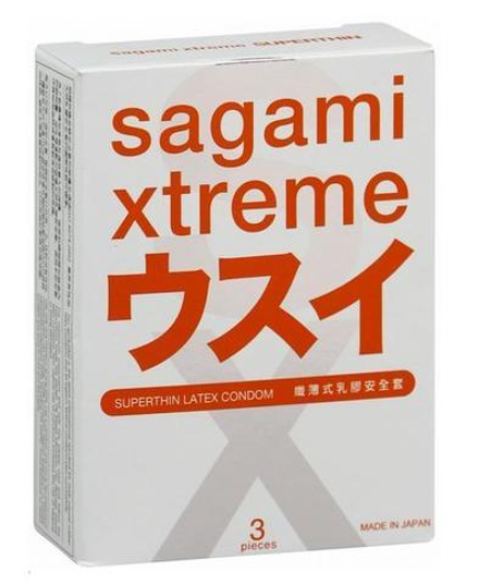 Ультратонкие презервативы Sagami Xtreme, 3 шт