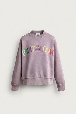 ZARA - FRUIT OF THE LOOM™ ТОЛСТОВКА С ПРИНТОМ, СИРЕНЕВЫЙ
