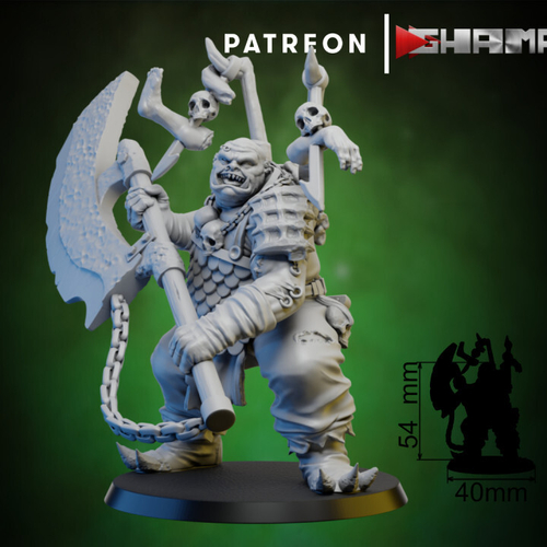 Grand Alliance Destruction Ogor Mawtribes Ogre Kingdoms Маяник миниатюра для dnd, днд, pathfinder, фентези, Настольная игра, НРИ, Варгейм, РПГ