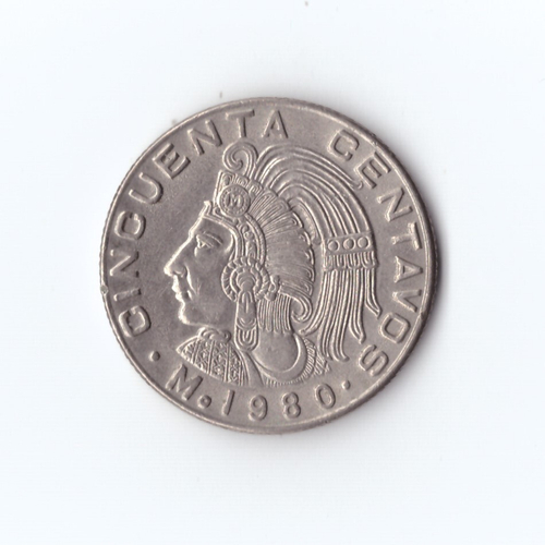 Мексика 50 сентаво 1980 г XF-UNC