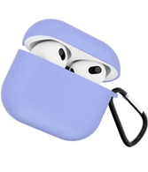 Чехол для Airpods 3 Gurdini силиконовый с карабином Сиреневый