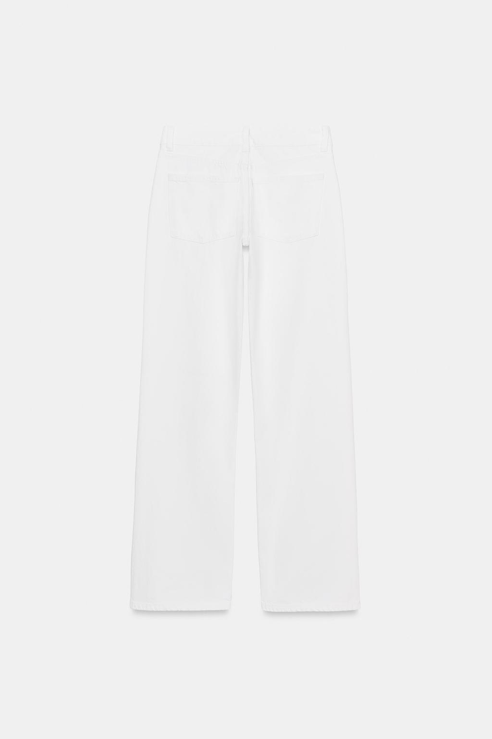 ZARA ДЖИНСЫ TRF WIDE-LEG С НИЗКОЙ ПОСАДКОЙ, БЕЛЫЙ