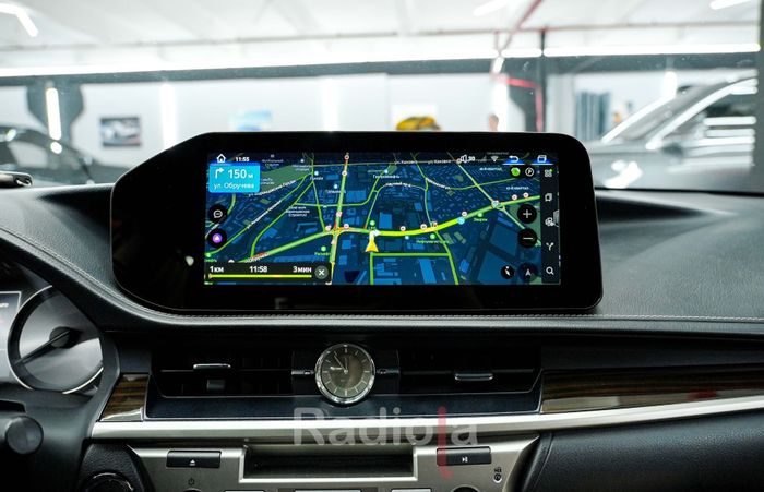 Магнитола для Lexus ES200, ES250, ES350 2015-2018 (джойстик-шайба) - RDL-LEX-ES-Low монитор 12.3" на Android 14, Быстрая, CarPlay, 4G SIM-слот