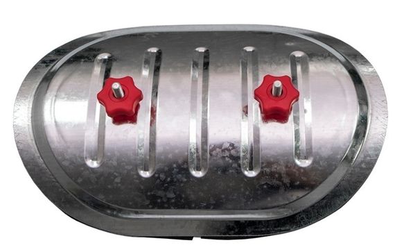 Лючок CAD 300х200/D500 мм (Red) для круглых воздуховодов, ревизионный накладной