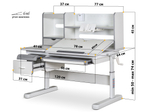 Комплект Mealux Evo парта Florida Multicolor G + кресло Onyx DPG (арт.EVO-52 W + G MC + Y 110 DPG)