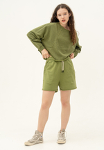 Свитшот оверсайз Bowery NYC Crop Military