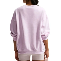 Женская теннисная куртка Nike Studio Fleece Medium Weight Oversized Crew - bleached lilac/sail