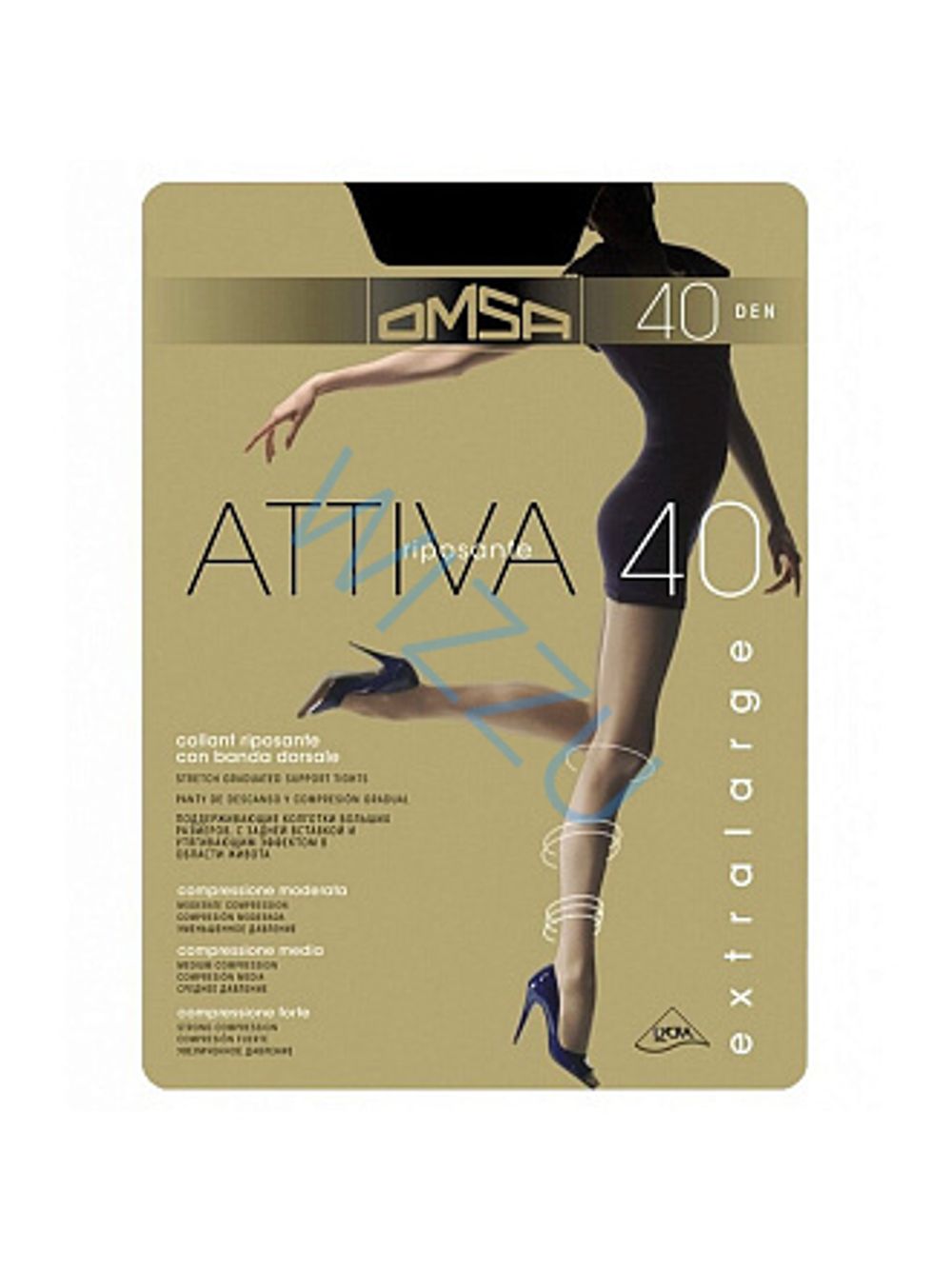 Гольфы Attiva Comfort 20 OMSA 3/4 Caramello телесный