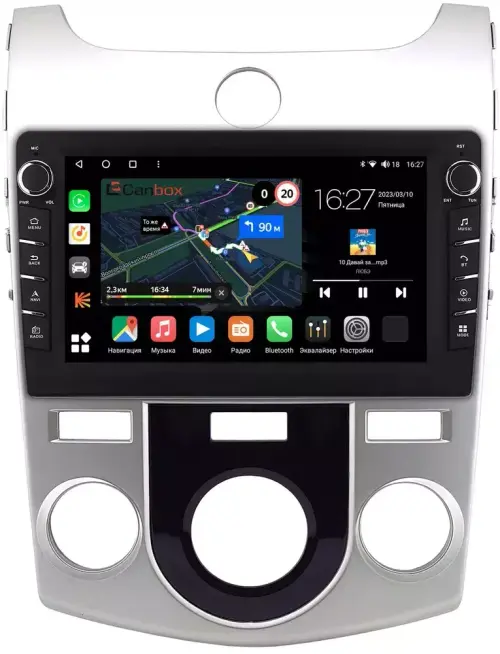 Магнитола для KIA Cerato 2 2008-2013 (кондиционер) - Canbox 9-147 Android 10, Быстрая, CarPlay, 4G SIM-слот