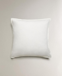 ZARA HOME ЖАККАРДОВАЯ НАВОЛОЧКА ИЗ САТИНА (300 НИТЕЙ), БЕЛЫЙ