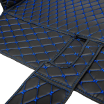 Ковры 3D SHACMAN X3000 (экокожа, черный, синяя строчка)