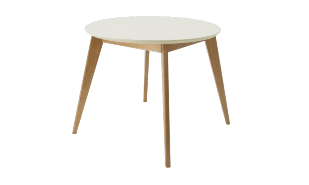 Стол Zip-mebel Сканди К 100 натур/слоновая кость со стульями Ингольф натур