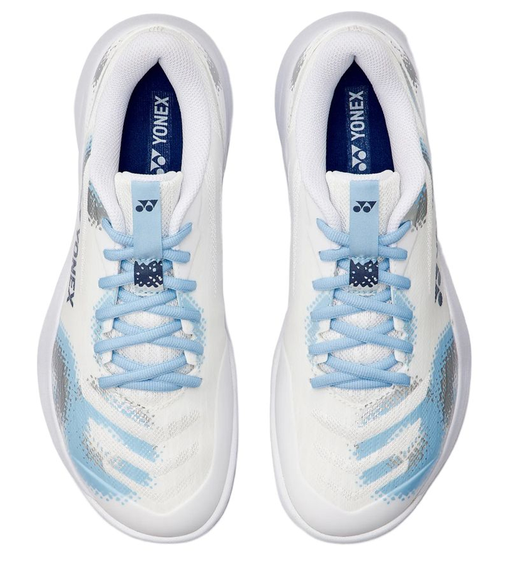 Мужские кроссовки для бадминтона/сквоша Yonex Power Cushion Cascade Accel Wide — white/light blue