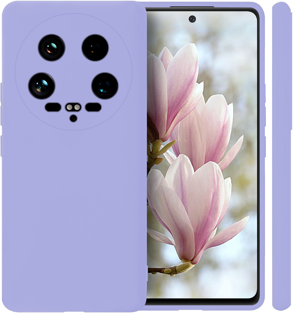 Мягкий Soft Touch чехол из силикона для XIAOMI 14 ULTRA с бархатной подкладкой