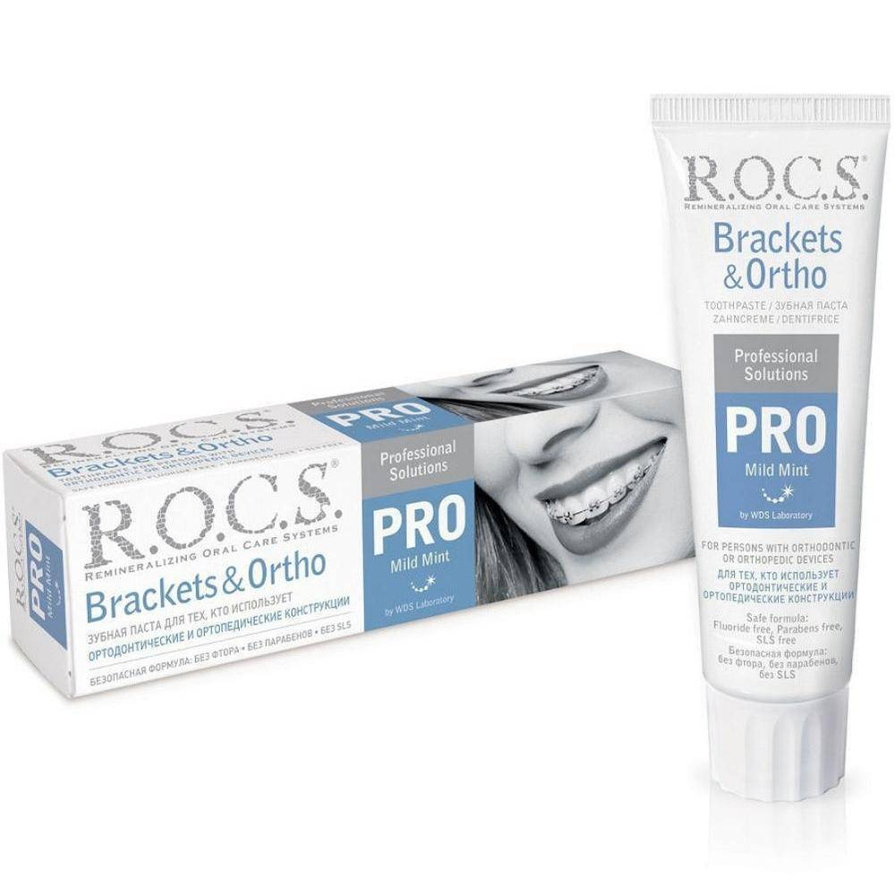 Зубная паста ROCS PRO Brackets & Ortho 135 г