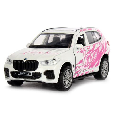 Модель ин. мет. "BMW X5" для дев. 12см, двери, багаж, белый X5-12GRL-WH (Технопарк)