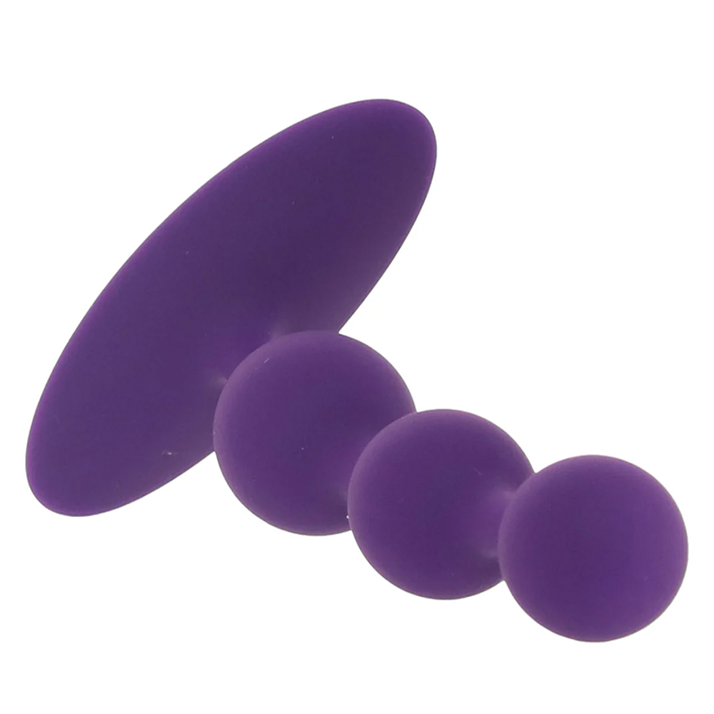 Фиолетовая силиконовая анальная цепочка 13,5см Romp Amp Silicone Anal Plug Dark Purple RP291SG4