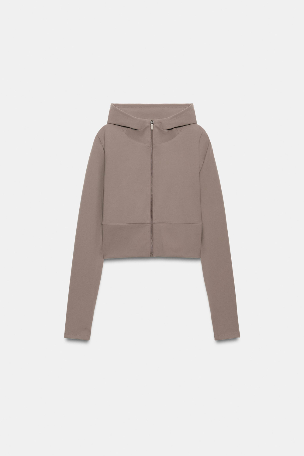 ЭЛАСТИЧНАЯ КУРТКА С КАПЮШОНОМ И МОЛНИЕЙ — ZARA