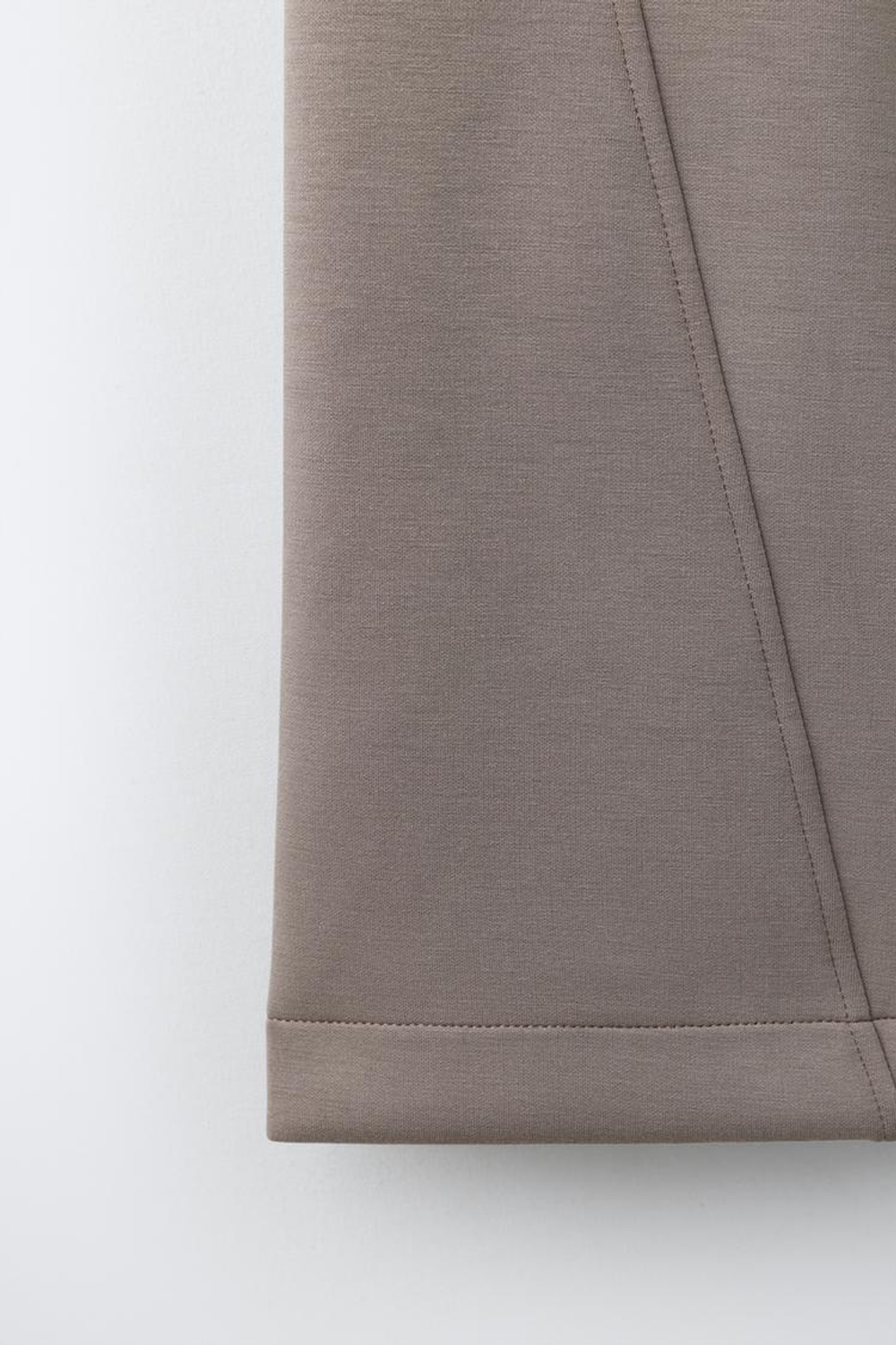 ZARA БРЮКИ WIDE LEG SPORTY, СЕРО-КОРИЧНЕВЫЙ