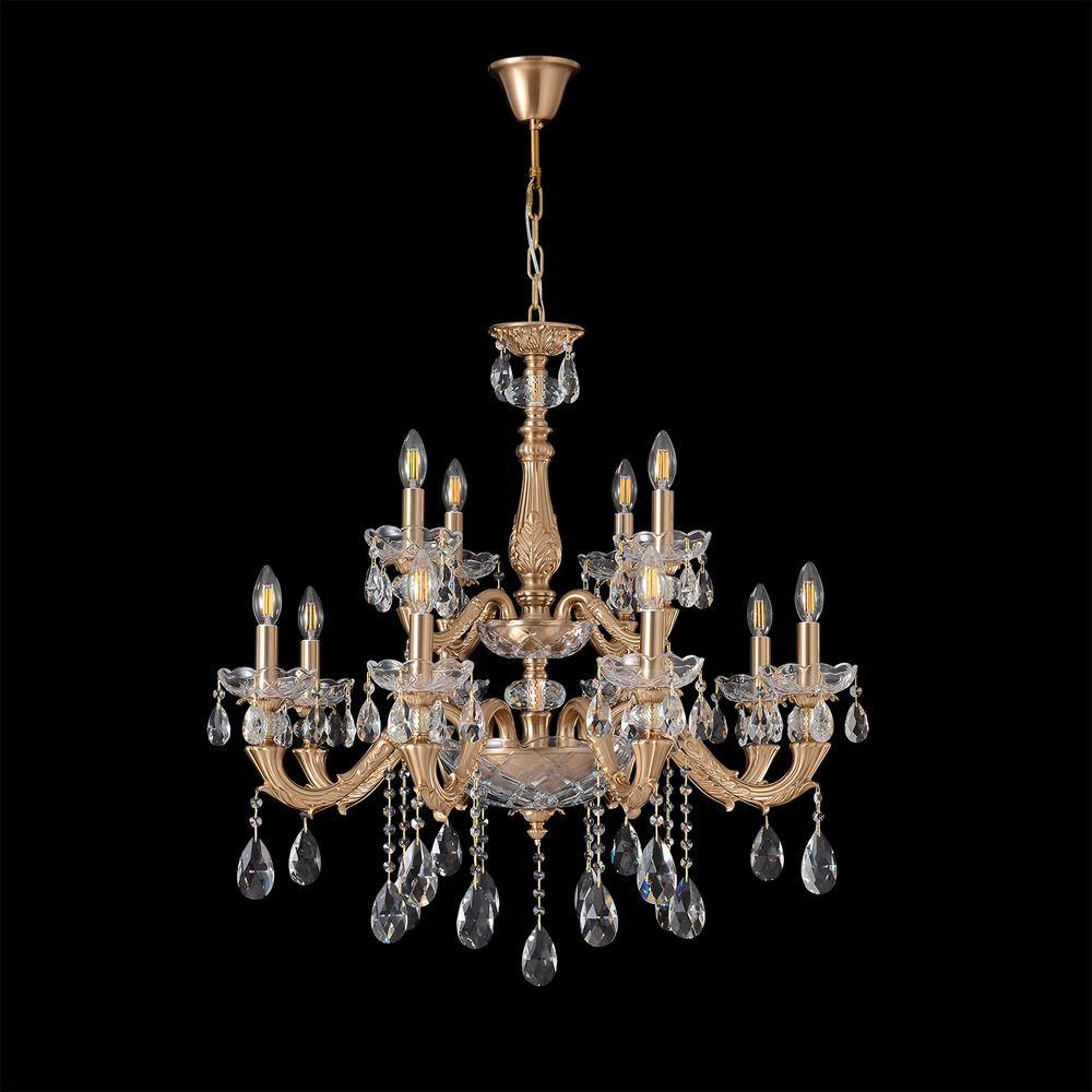 Подвесная люстра Crystal Lux ELIZABETH SP8+4 BRASS