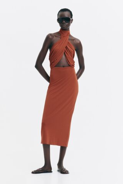 Платье с деталью-перекрутом и вырезом - H&M