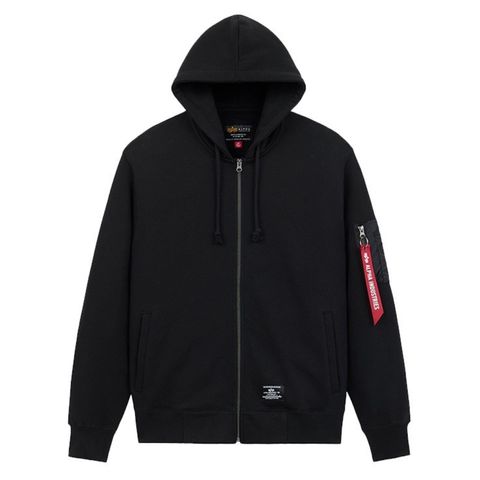 Толстовка Alpha Industries Utility Pocket Full Zip Up Black (Черный)