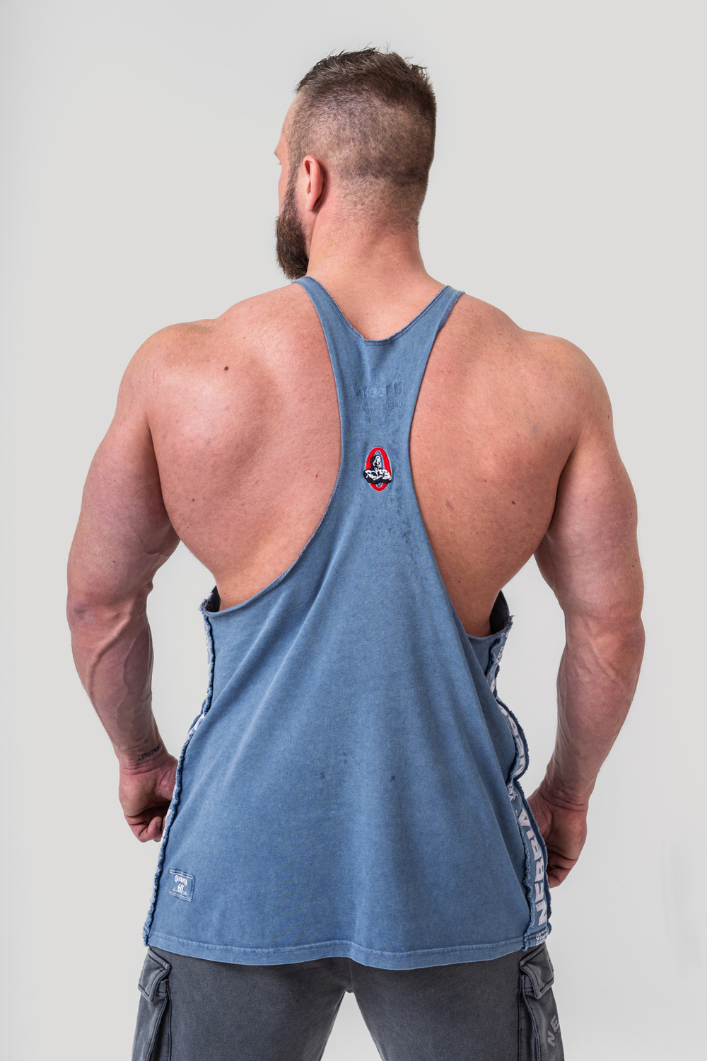 Майка Washed Muscle Back Stringer GOLDEN AGE 791 синяя