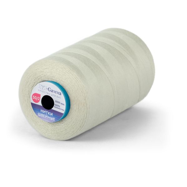 Нитки универсальные Gamma 50/2, 4570 м (5000 ярд) / 1 кат., 352 грязно-кремовый