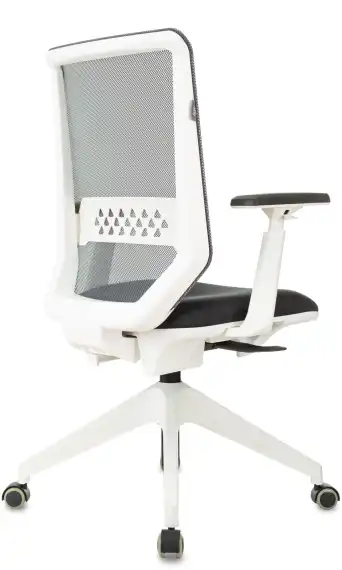 Кресло эргономичное Бюрократ MC-W611NL серый TW SQU GR 38-417 сетка/ткань крестов.4-луч. пластик пластик белый