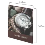Записная книжка А6, 80л, обл. твёрдая, выб.лак, Brauberg Время
