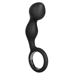 Черный анальный стимулятор Silicone Booty Exciter - 10,75 см. (Цвет: черный)