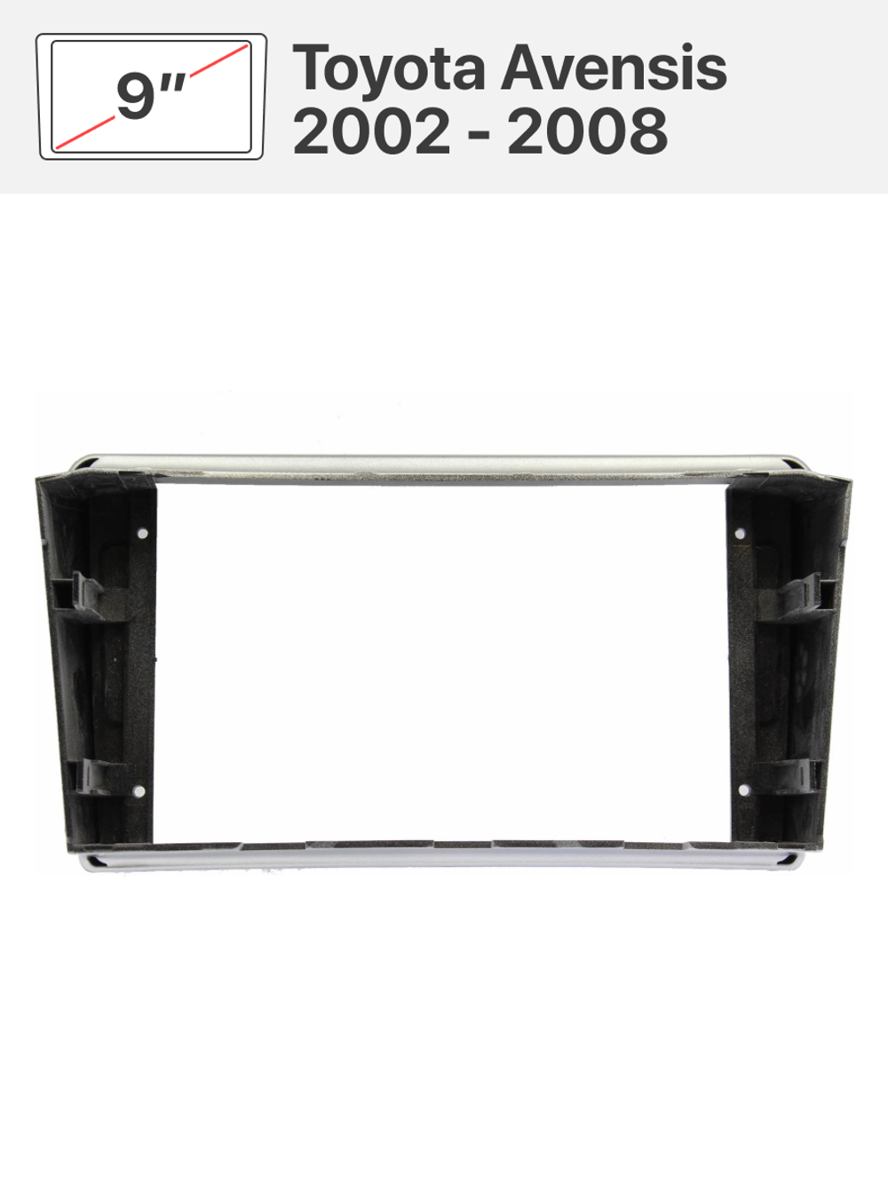 Переходная рамка 9" и комплект проводов для Toyota Avensis 2002 - 2008