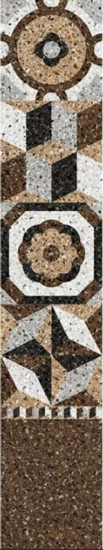 Панель ПВХ фотопечать Террацо темный узор 1 2700х250мм